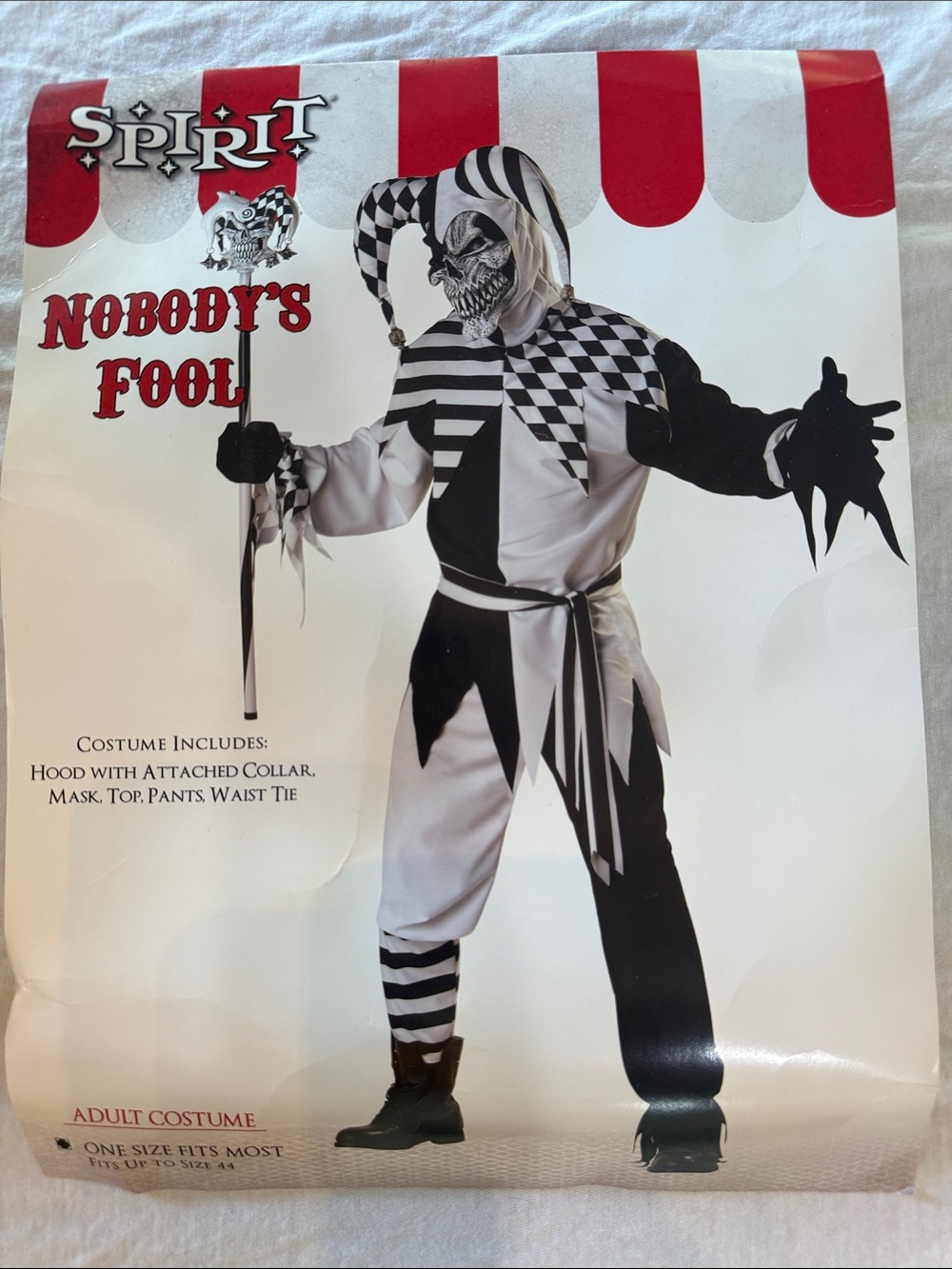 Spirit Halloween “Nobody’s Fool” Evil Jester Costume ADULT OS Large on tags